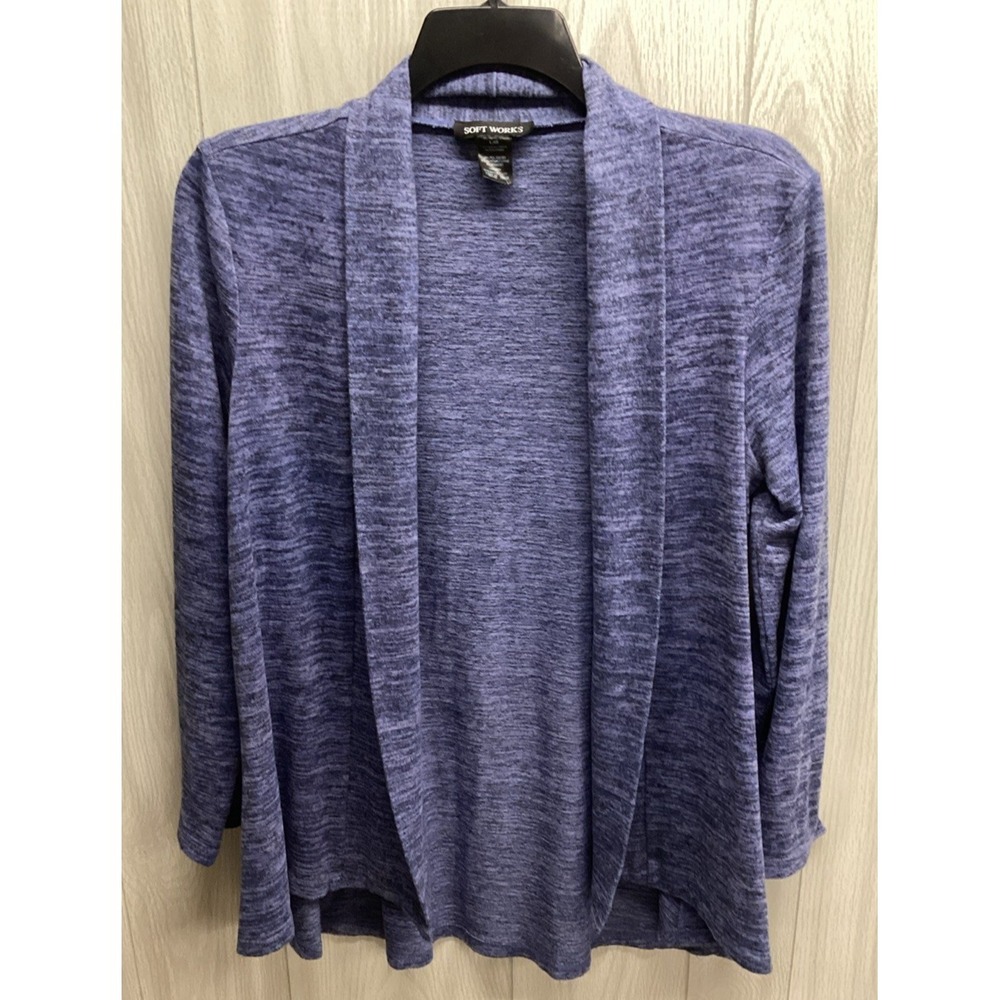 SOFT WORKS Women's (Size L) Long Sleeve Open Front Cardigan Sweater Stretch